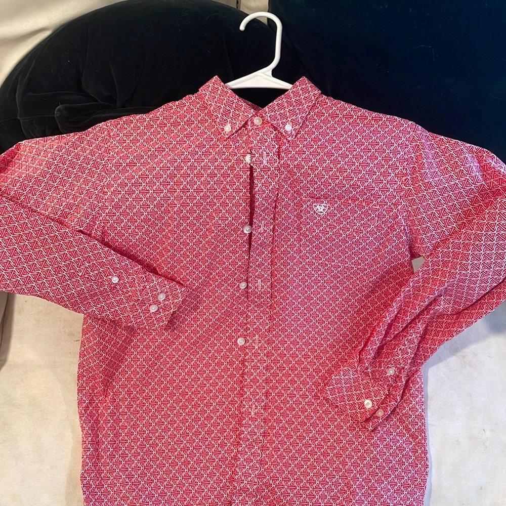 Ariat Red Patterned Button-Down Shirt